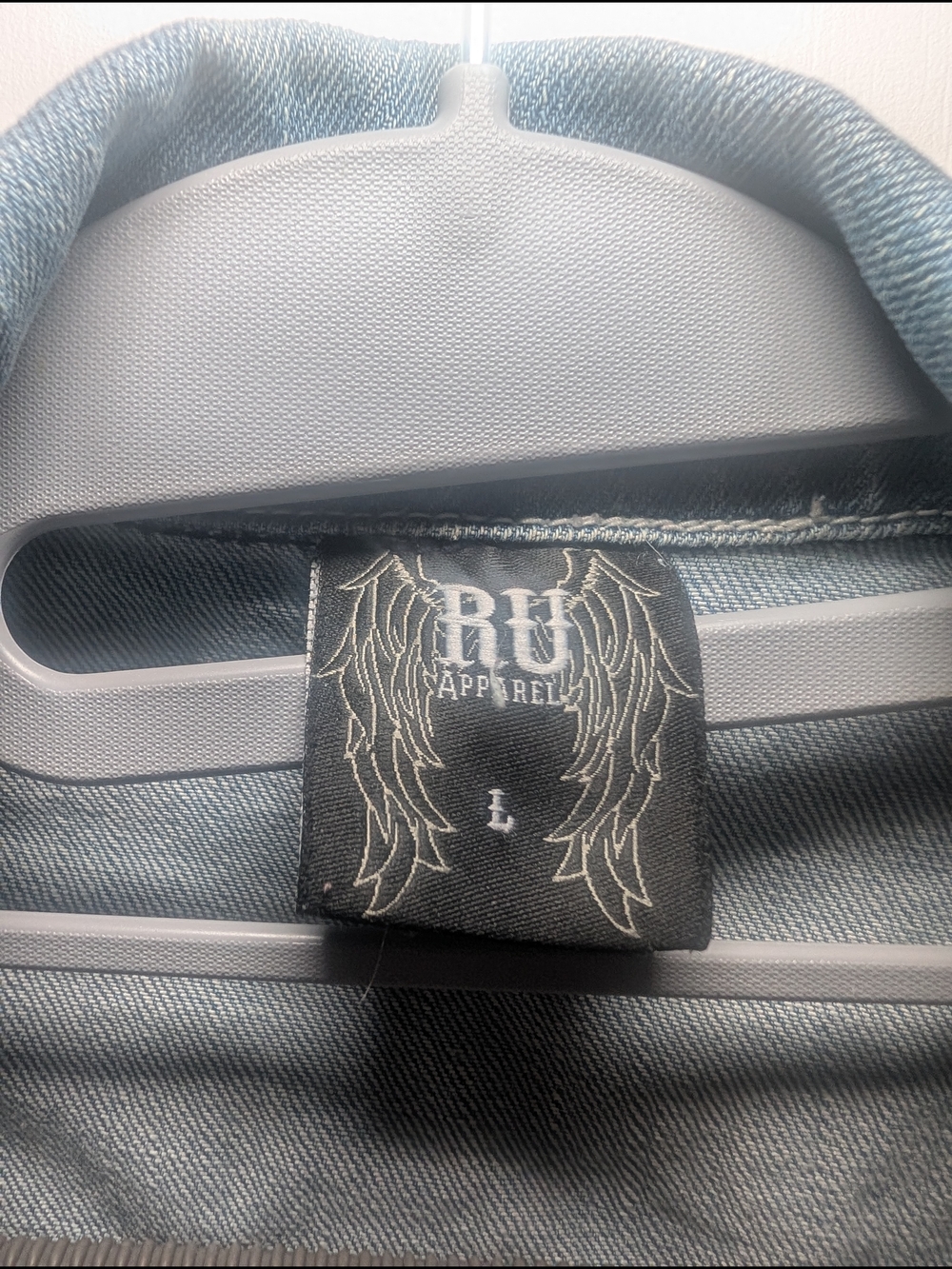 Western Boho Aesthetic Light Wash Denim Vest with White Lace Accents - Picture 5 of 8